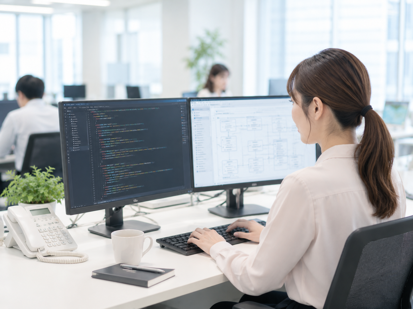 基幹システムを検討する様子